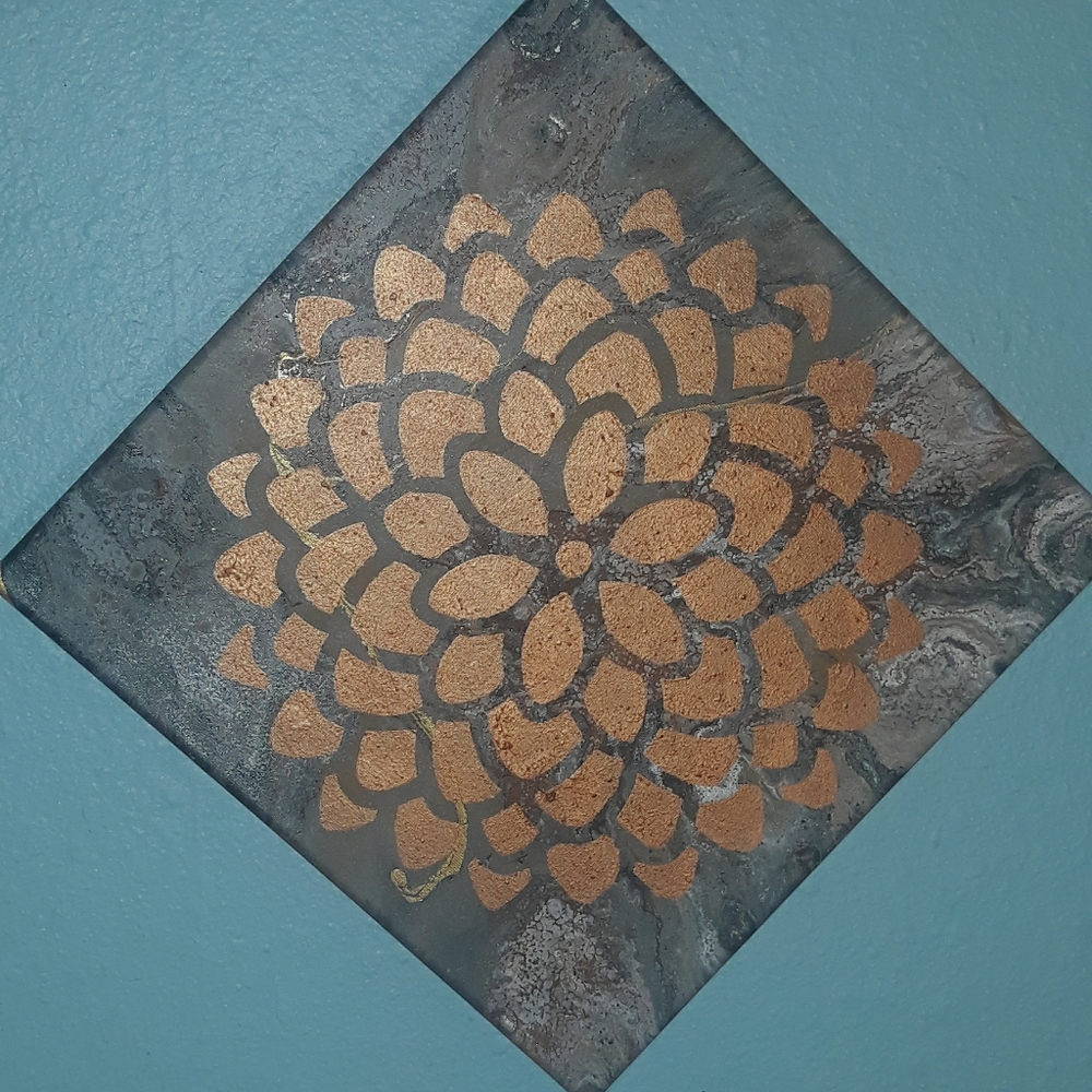 Hand painted /poured canvas